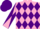 Silk - PINK & PURPLE DIAMONDS, diabolo on sleeves, purple cap