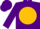 Silk - Purple, purple 'dasl' on gold ball, purple cap