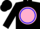 Silk - Black, pink disc, blue circle
