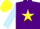 Silk - Purple, yellow star, light blue sleeves, yellow cap