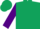 Silk - dark green, purple sleeves