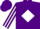 Silk - Purple, white diamond frame, diamond stripe on sleeves