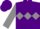 Silk - Purple, gray diamond hoop, gray sleeves, white cloud