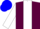 Silk - Maroon, white stripe, white sleeves, blue cap