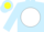 Silk - Light blue, yellow crest on white ball