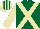 Silk - Dark green, beige cross belts and sleeves, beige and dark green striped cap