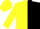 Silk - Yellow and black triangular halves, black hoops on yellow sleeves