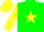 Silk - Green, yellow star, yellow sleeves, yellow cap