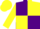 Silk - Purple and Yellow (quartered), Yellow sleeves and cap