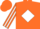 Silk - Orange, white diamond, white stripe on sleeves