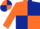Silk - Orange and dark blue (quartered), orange sleeves