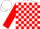 Silk - White body, red checked, red arms, white cap, red checked