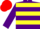 Silk - Purple with yellow hoops, red cap