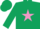 Silk - Dark green, mauve star