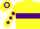 Silk - Yellow with purple hoop, purple diamonds on sleeves