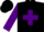 Silk - Black, purple cross, purple sleeves