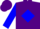Silk - Purple with blue diamond, blue sleeves