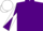 Silk - Purple, white 'e r' in white tree emblem, purple & white diagonal quartered slvs, white cap