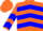 Silk - Orange, blue inverted chevrons, blue chevrons on sleeves