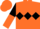 Silk - Orange, black triple diamond, black sleeves with orange halved, Orange cap