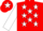 Silk - Red, white stars and sleeves, red cap, white star