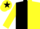 Silk - black, yellow halved horizontally, yellow sleeves, black quarters, yellow cap, black star