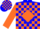 Silk - Blue, blue '5g' on orange diamond, orange blocks on sleeves