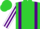 Silk - Lime, white and purple braces, white and purple stripe on sleeves, lime cap