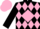 Silk - Black, pink diamond, pink diamonds on black sleeves, pink cap
