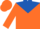 Silk - Neon orange, royal blue 'mss' and yoke, blue and orange sleeves neon orange cap