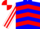 Silk - Blue, red chevrons, white, red striped sleeves, red, white quartered cap