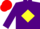 Silk - Purple, yellow diamond, red cap