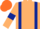 Silk - Beige, dark blue braces and armlets, orange cap