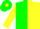 Silk - Green, & yellow halves, yellow 'hernandez h racing' green & yellow diamond sleeves