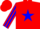 Silk - Red, blue 'hanibal', red and blue star stripe on sleeves