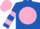 Silk - Royal blue, blue devil on pink ball, pink bars on sleeves, pink cap