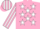 Silk - Pink, white stars, striped sleeves and cap