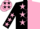 Silk - Black and pink halves, pink stars