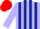 Silk - Pale blue with dark blue stripes, red cap