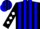 Silk - Black, blue panels, 'hg' and three white aces, white diamonds on sleeves