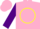 Silk - Pink, yellow circle, purple 'owen' 'smitty', purple sleeves