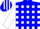 Silk - Blue and white blocks,blue stripes on white slvs