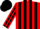 Silk - Red, black striped, red, black striped sleeves, black cap