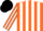 Silk - Orange, white striped, orange, white striped sleeves, black cap