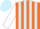 Silk - Orange, light blue striped, white sleeves, light blue cap