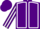 Silk - Purple, white seams, purple, white striped sleeves, purple cap