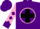 Silk - Purple, pink circle 'owen' 'smitty', front black cross, pink sleeves, purple diamonds & cuffs