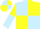 Silk - Light blue and yellow (quartered), yellow and light blue halved sleeves