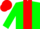 Silk - green, red stripe, green sleeves, red cap