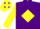 Silk - Purple, yellow diamond & sleeves, yellow cap, purple diamonds